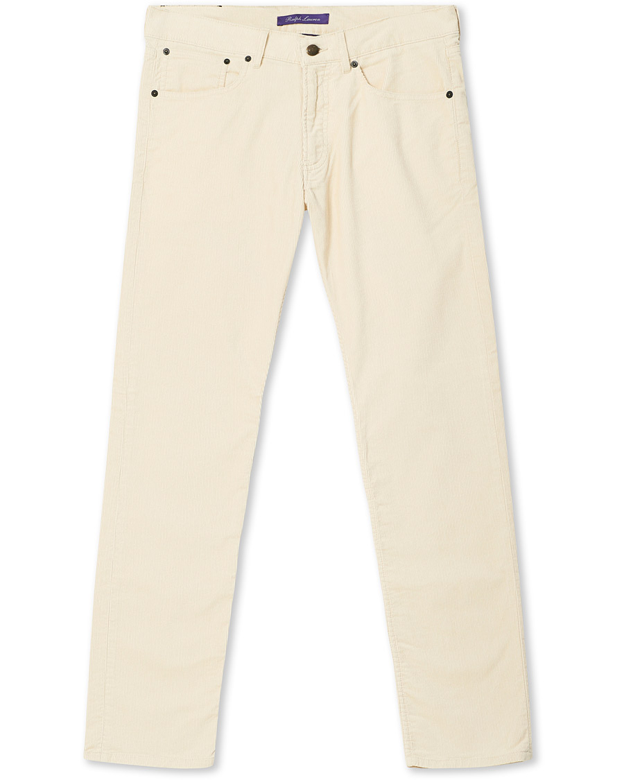 Herr | Byxor | Ralph Lauren Purple Label | 5-Pocket Corduroy Pants Cream