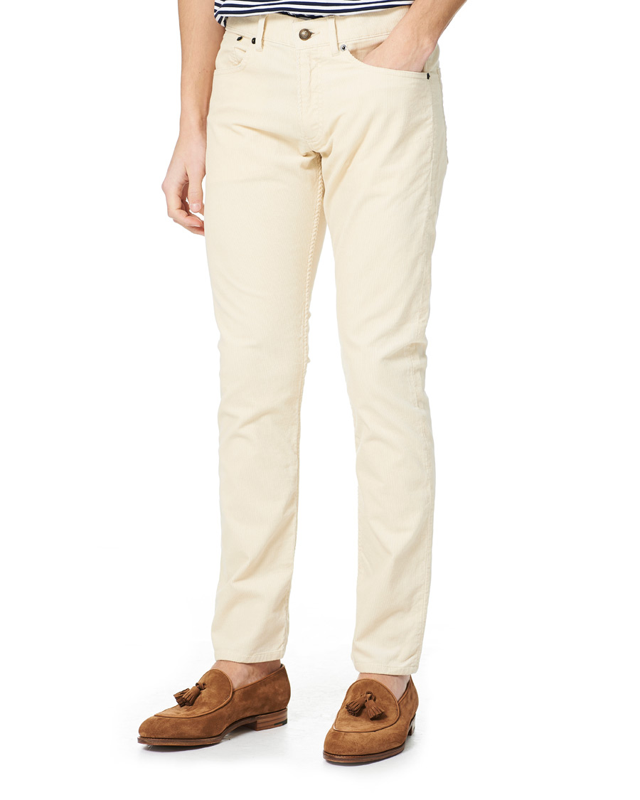 Herr | Byxor | Ralph Lauren Purple Label | 5-Pocket Corduroy Pants Cream