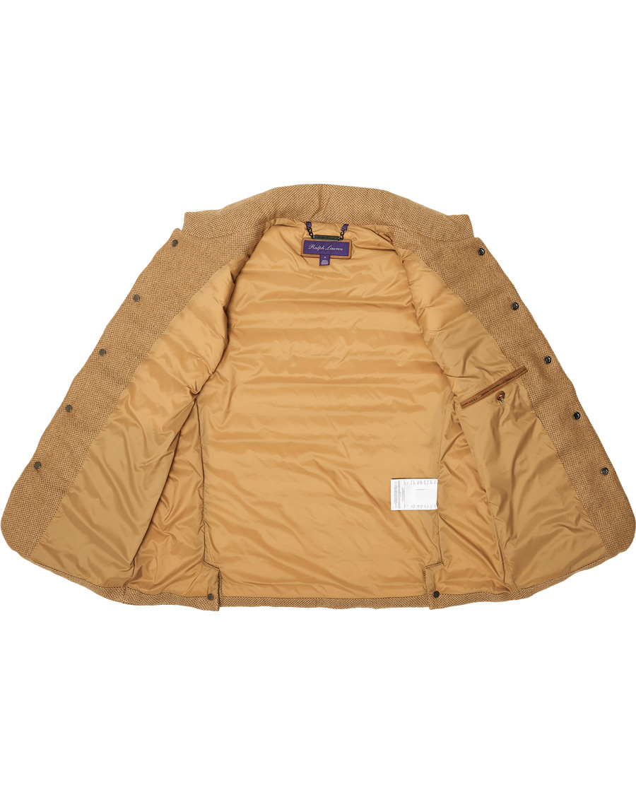 Herr | Jackor | Ralph Lauren Purple Label | Whitwell Wool Tweed Down Vest Classic Camel