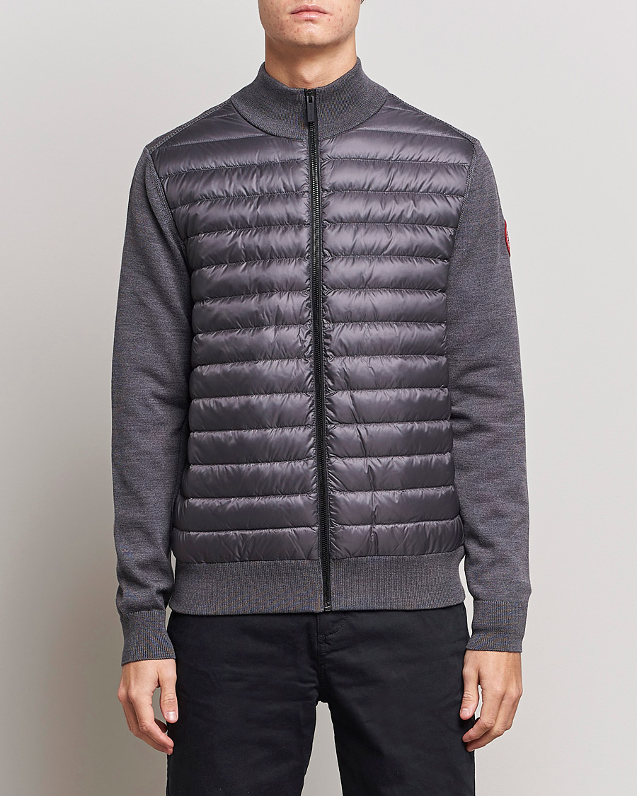 Herr | Tröjor | Canada Goose | Hybridge Knit Packable Jacket Iron Grey