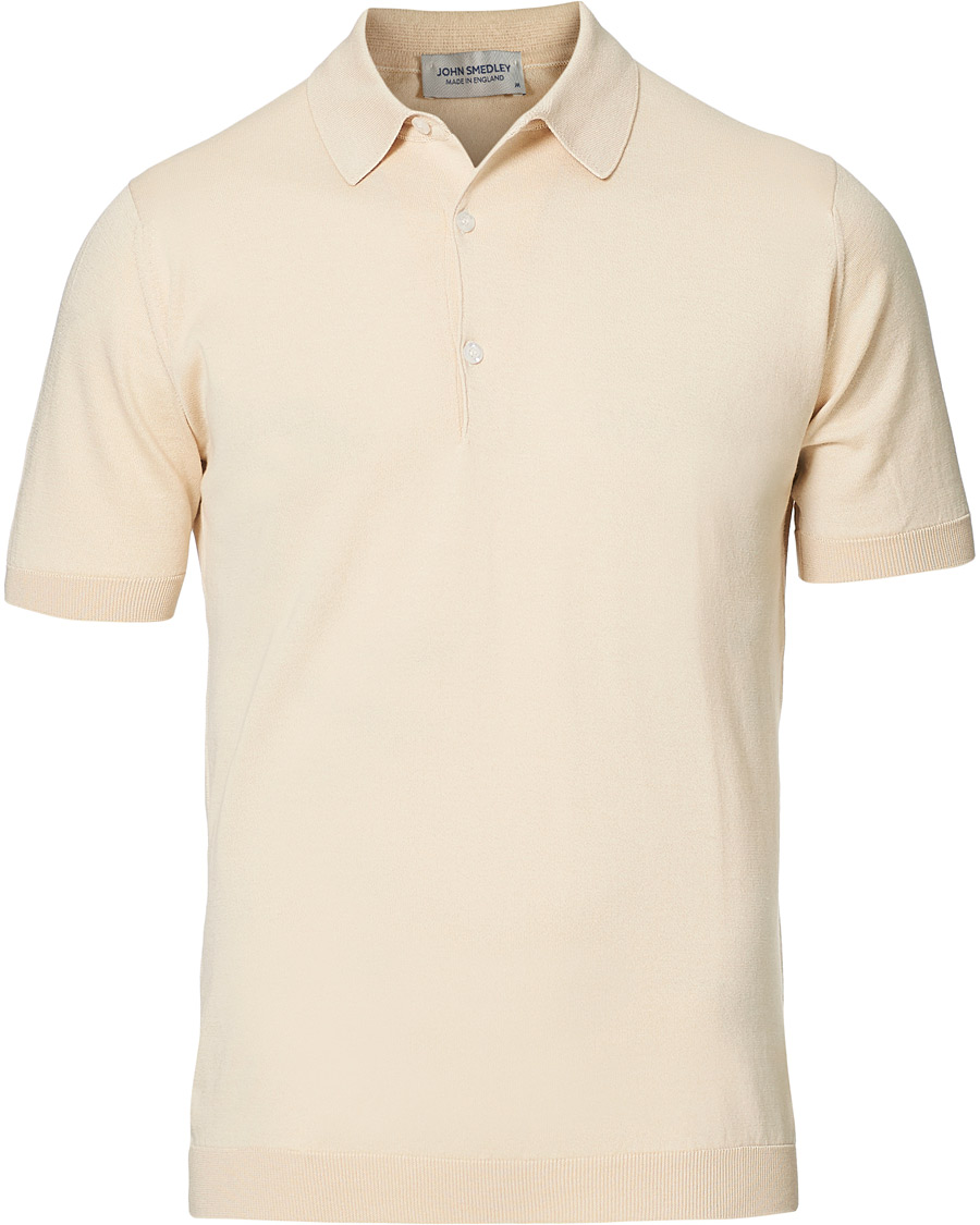 Herr | Pikéer | John Smedley | Adrian Slim Fit Sea Island Polo Ecru