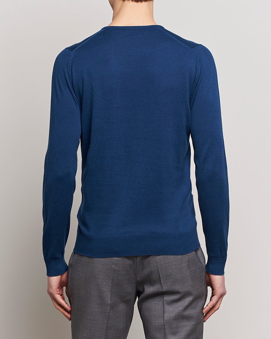 Herr | Tröjor | John Smedley | Hatfield Sea Island Crew Neck Indigo