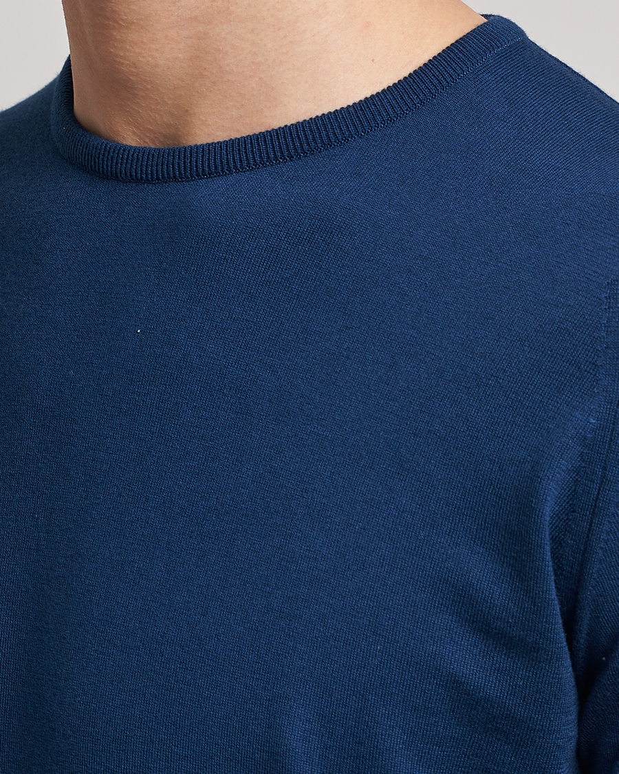 Herr | Tröjor | John Smedley | Hatfield Sea Island Crew Neck Indigo