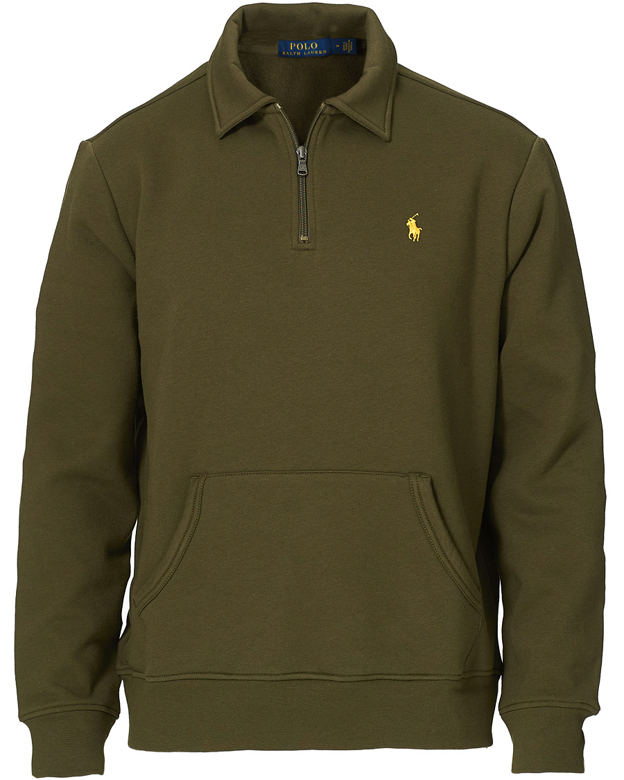 Herr | Tröjor | Polo Ralph Lauren | Graphic Fleece Half Zip Sweater Defender Green