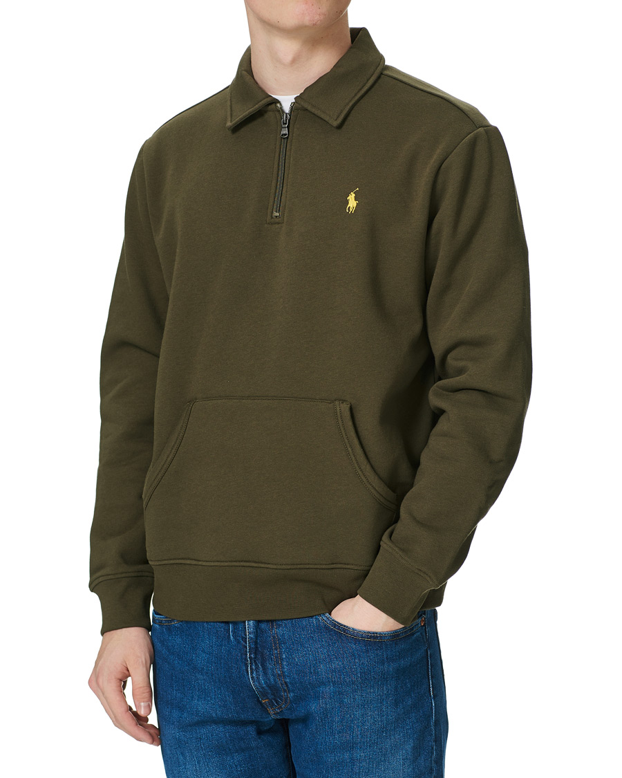 Herr | Tröjor | Polo Ralph Lauren | Graphic Fleece Half Zip Sweater Defender Green