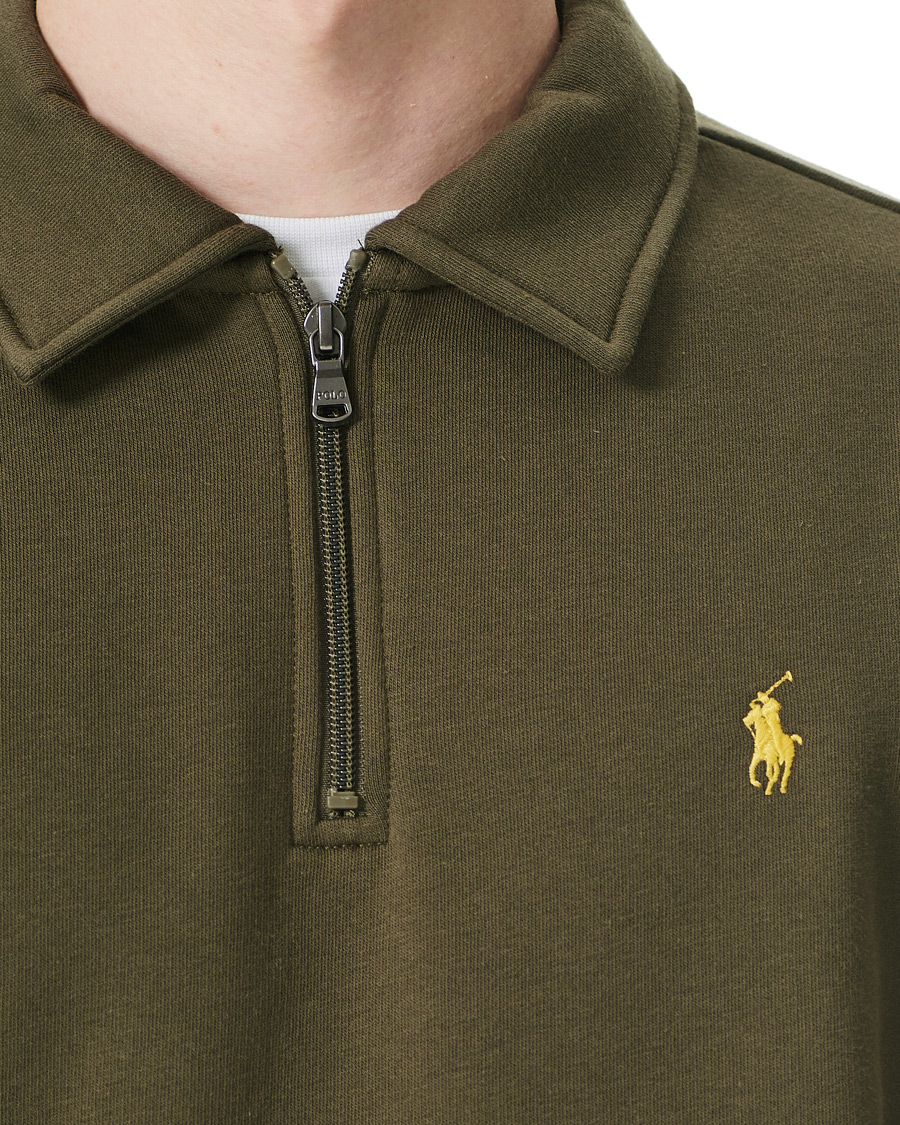 Herr | Tröjor | Polo Ralph Lauren | Graphic Fleece Half Zip Sweater Defender Green