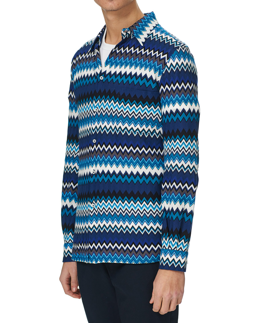 Herr | Skjortor | Missoni | Zig Zag Print Shirt Navy