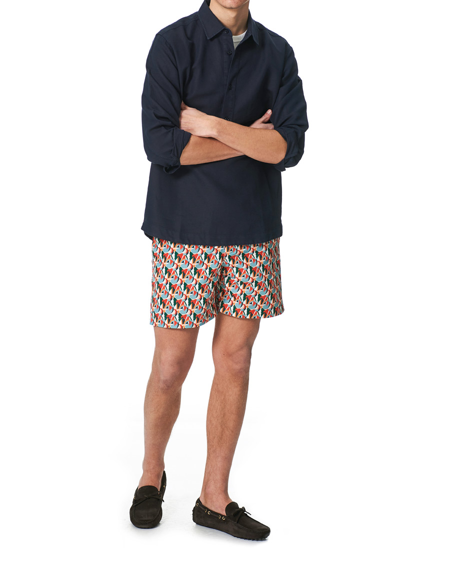 Herr | Badbyxor | Orlebar Brown | Bulldog Reuleaux Swim Shorts Red/Racing Green