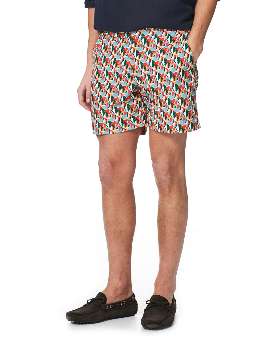 Herr | Badbyxor | Orlebar Brown | Bulldog Reuleaux Swim Shorts Red/Racing Green