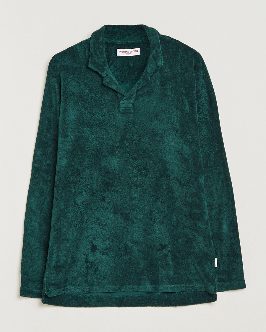 Herr | Tröjor | Orlebar Brown | Terry Long Sleeve Polo Racing Green