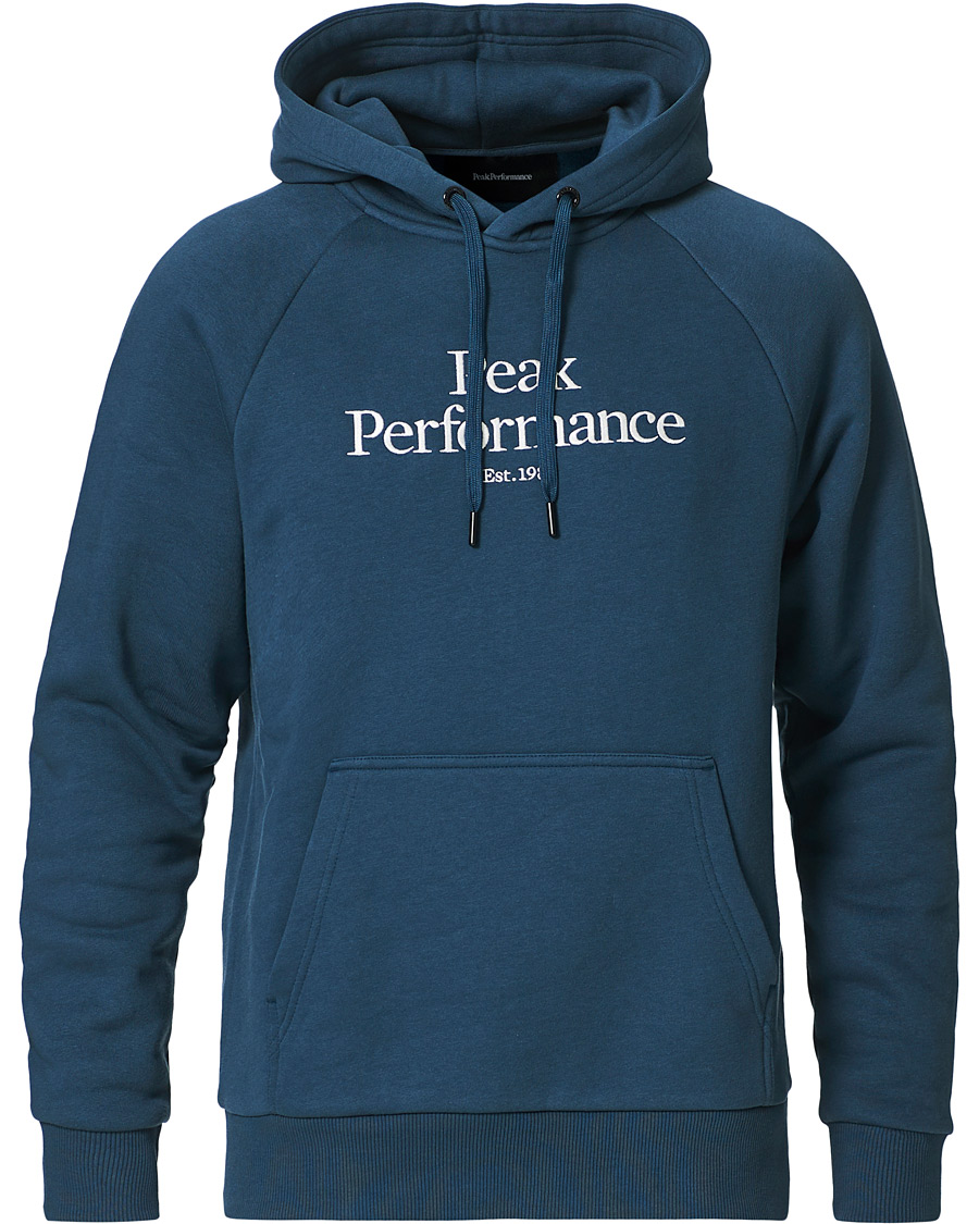 Herr | Tröjor | Peak Performance | Original Logo Hoodie Blue Steel