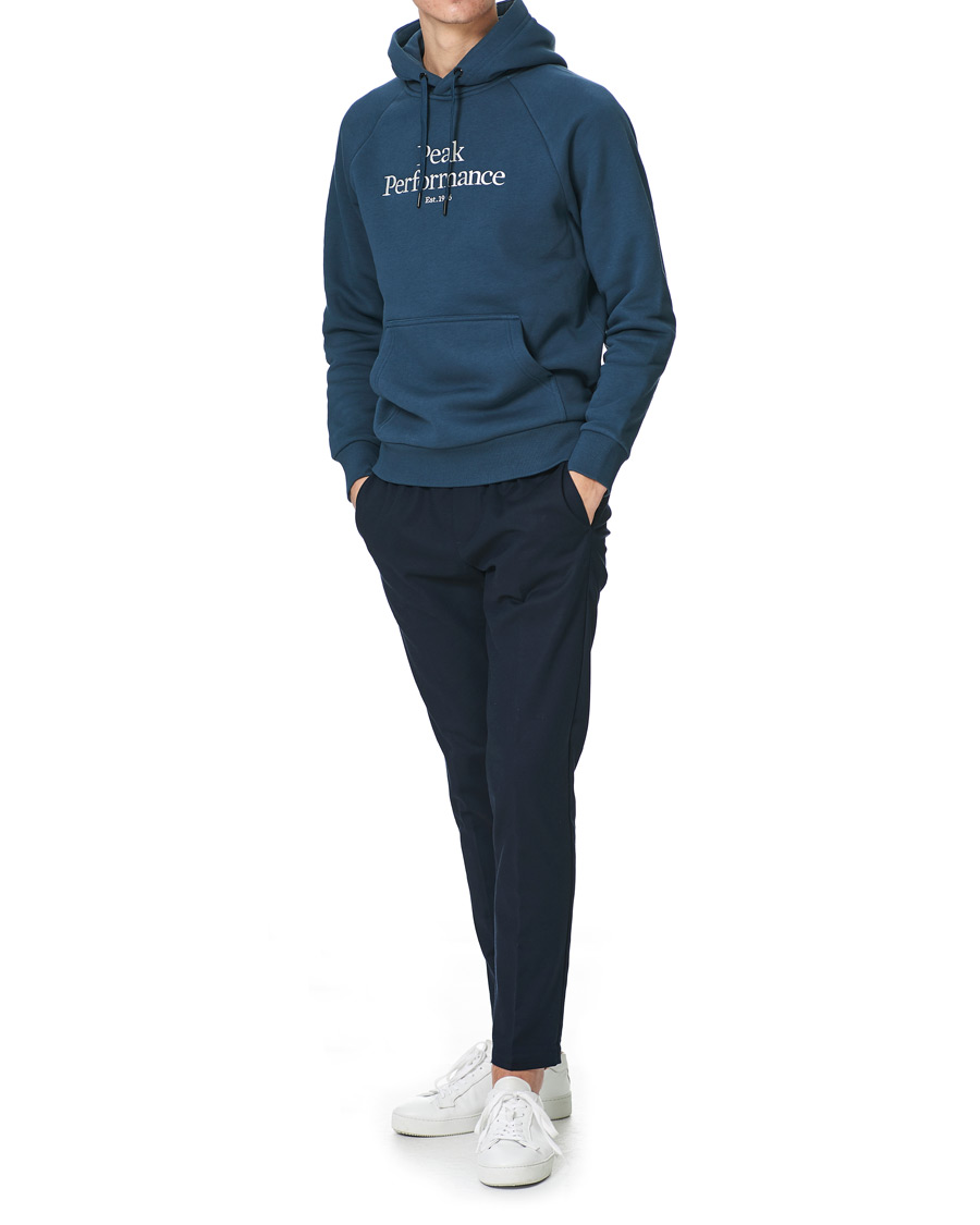 Herr | Tröjor | Peak Performance | Original Logo Hoodie Blue Steel