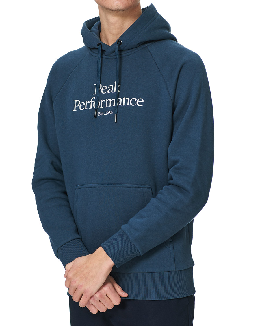 Herr | Tröjor | Peak Performance | Original Logo Hoodie Blue Steel