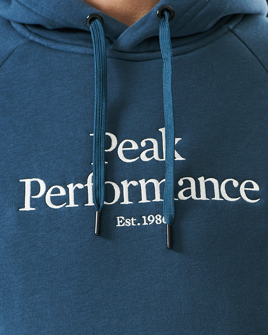 Herr | Tröjor | Peak Performance | Original Logo Hoodie Blue Steel