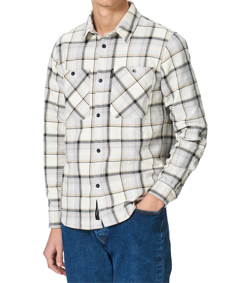 Herr | Skjortor | Peak Performance | Cotton Check Shirt Creme Beige
