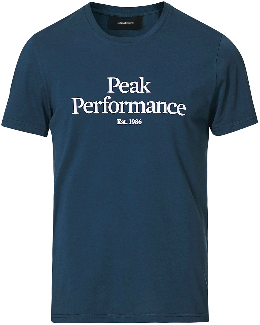 Herr | T-Shirts | Peak Performance | Original Logo Crew Neck Tee Blue Steel