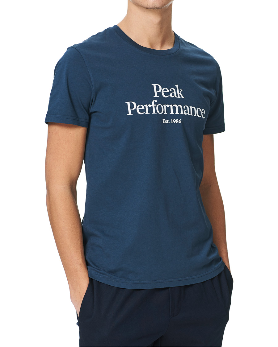 Herr | T-Shirts | Peak Performance | Original Logo Crew Neck Tee Blue Steel