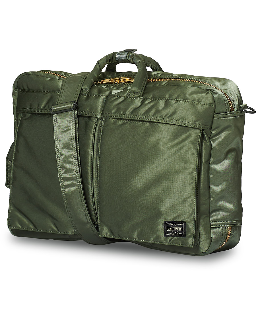 Herr | Porter-Yoshida & Co. Tanker 3Way Briefcase Sage Green | Porter-Yoshida & Co. | Tanker 3Way Briefcase Sage Green