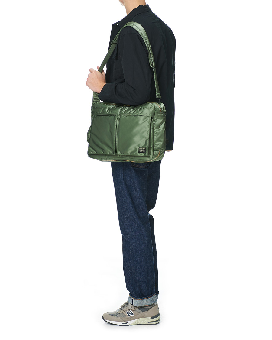 Herr | Porter-Yoshida & Co. Tanker 3Way Briefcase Sage Green | Porter-Yoshida & Co. | Tanker 3Way Briefcase Sage Green