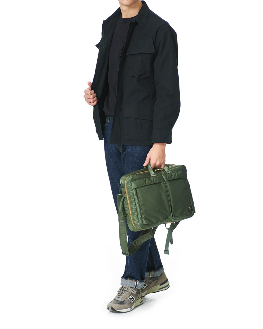 Herr | Porter-Yoshida & Co. Tanker 3Way Briefcase Sage Green | Porter-Yoshida & Co. | Tanker 3Way Briefcase Sage Green