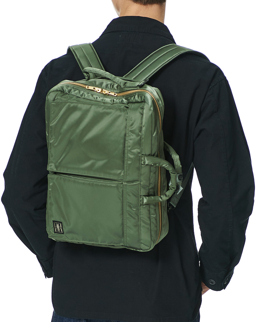 Herr | Porter-Yoshida & Co. Tanker 3Way Briefcase Sage Green | Porter-Yoshida & Co. | Tanker 3Way Briefcase Sage Green