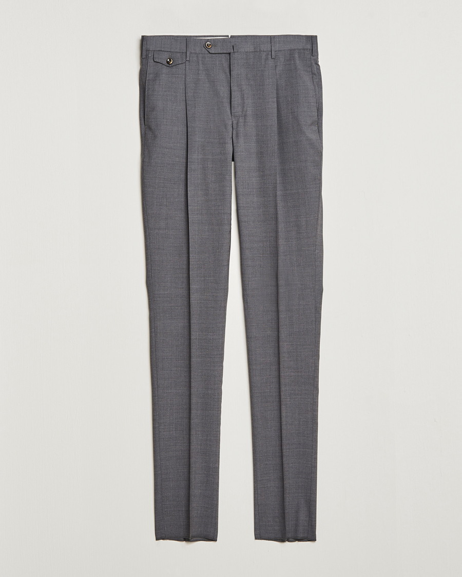 Herr | Byxor | PT01 | Gentleman Fit Wool Trousers Medium Grey