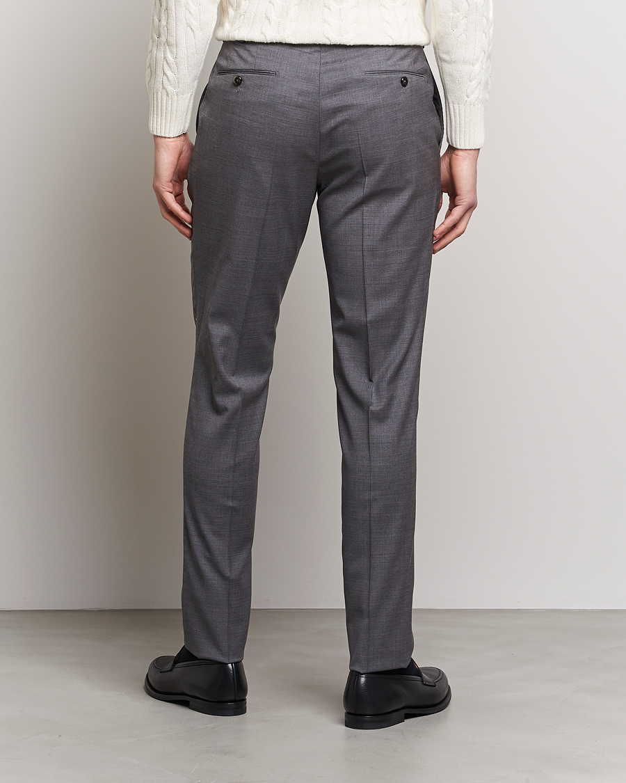 Herr | Byxor | PT01 | Gentleman Fit Wool Trousers Medium Grey