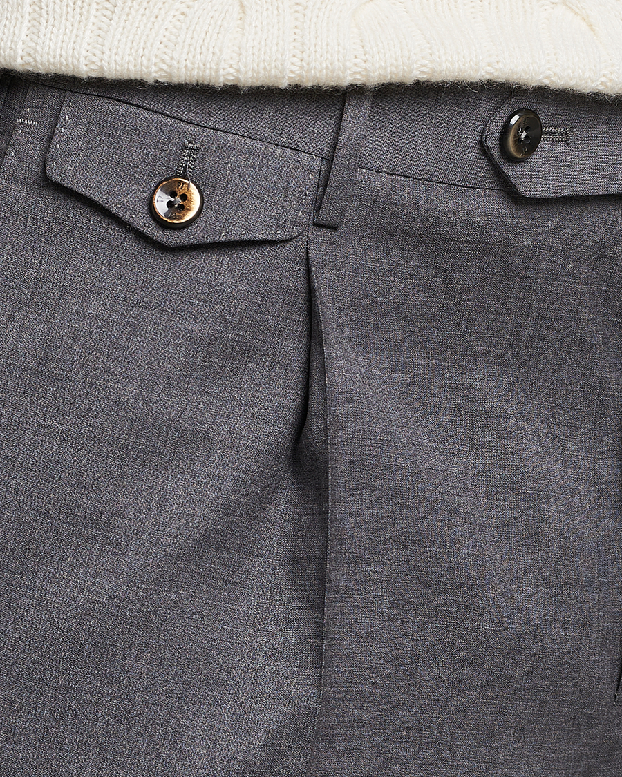 Herr | Byxor | PT01 | Gentleman Fit Wool Trousers Medium Grey