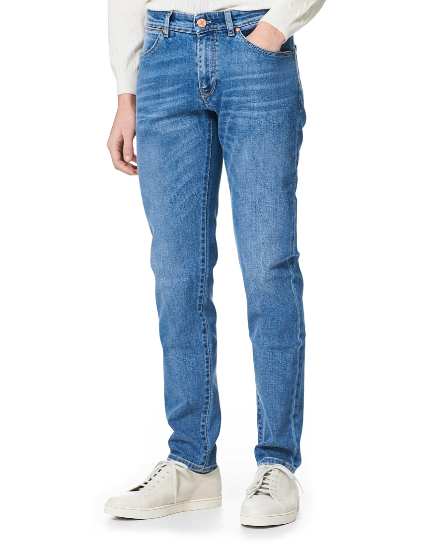 Herr | Jeans | PT01 | Slim Fit Stretch Denim Light Blue Wash