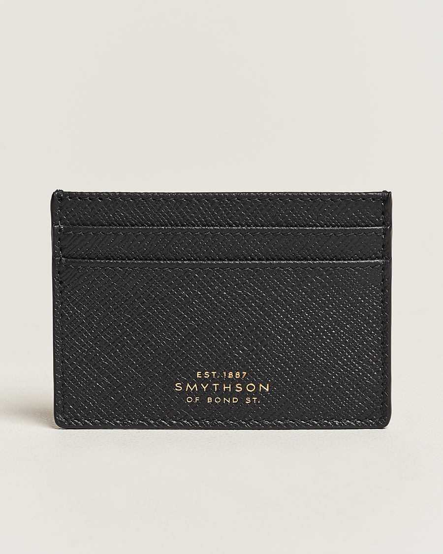 Herr | Smythson Panama Flat Cardholder Black | Smythson | Panama Flat Cardholder Black