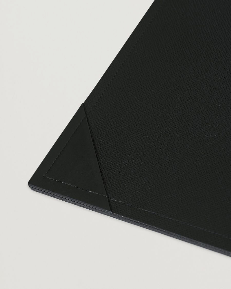 Herr | Till hemmet | Smythson | Panama Desk Mat Black