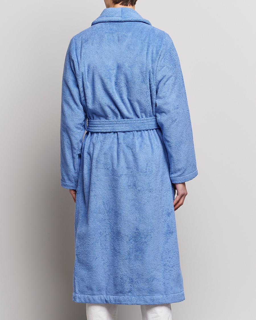 Herr | Pyjamas & Morgonrockar | Tekla | Organic Terry Classic Bathrobe Clear Blue