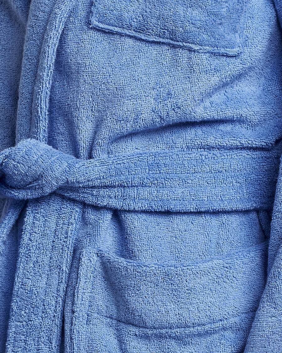 Herr | Pyjamas & Morgonrockar | Tekla | Organic Terry Classic Bathrobe Clear Blue