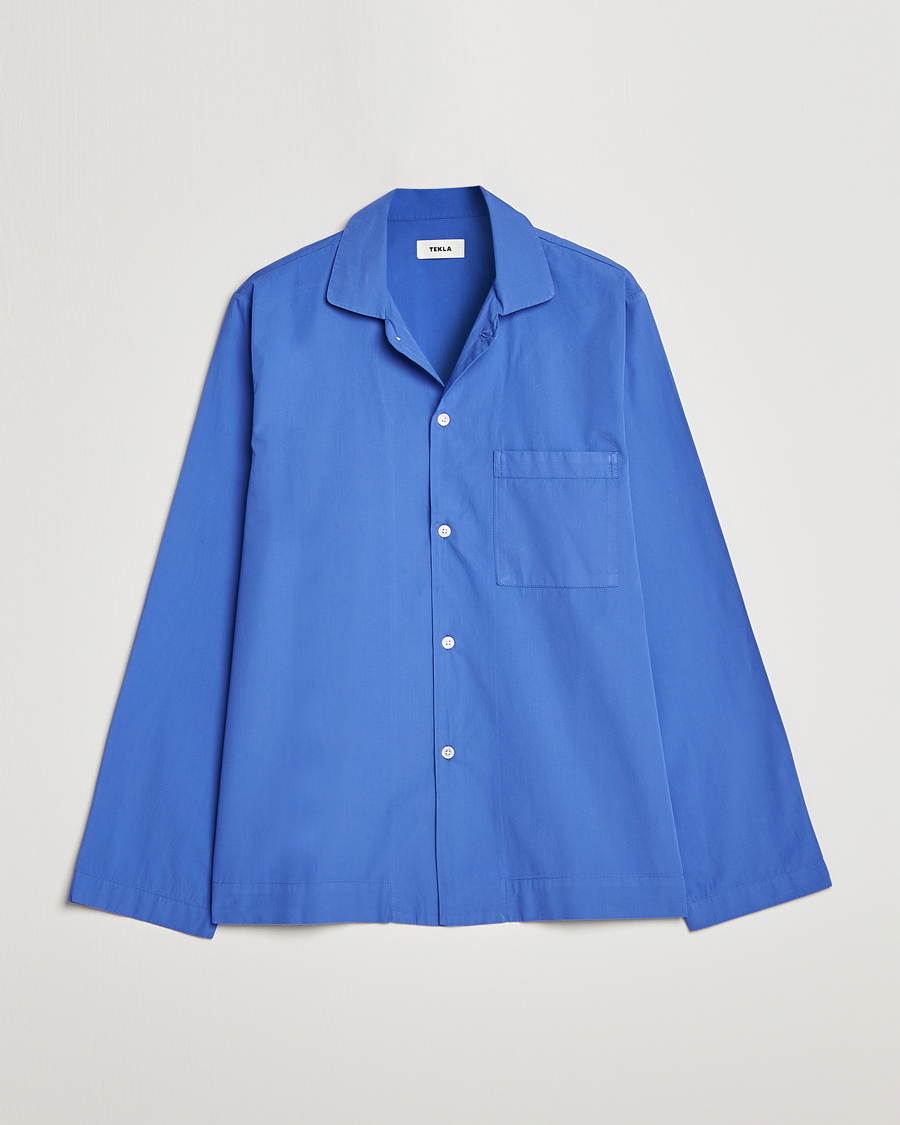 Herr | Pyjamas & Morgonrockar | Tekla | Poplin Pyjama Shirt Royal Blue