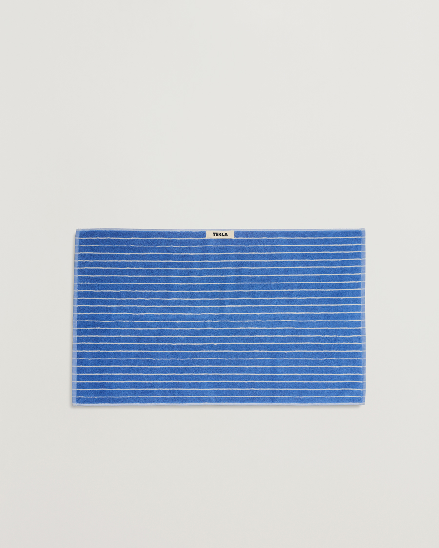 Herr |  | Tekla | Organic Terry Hand Towel Clear Blue Stripes