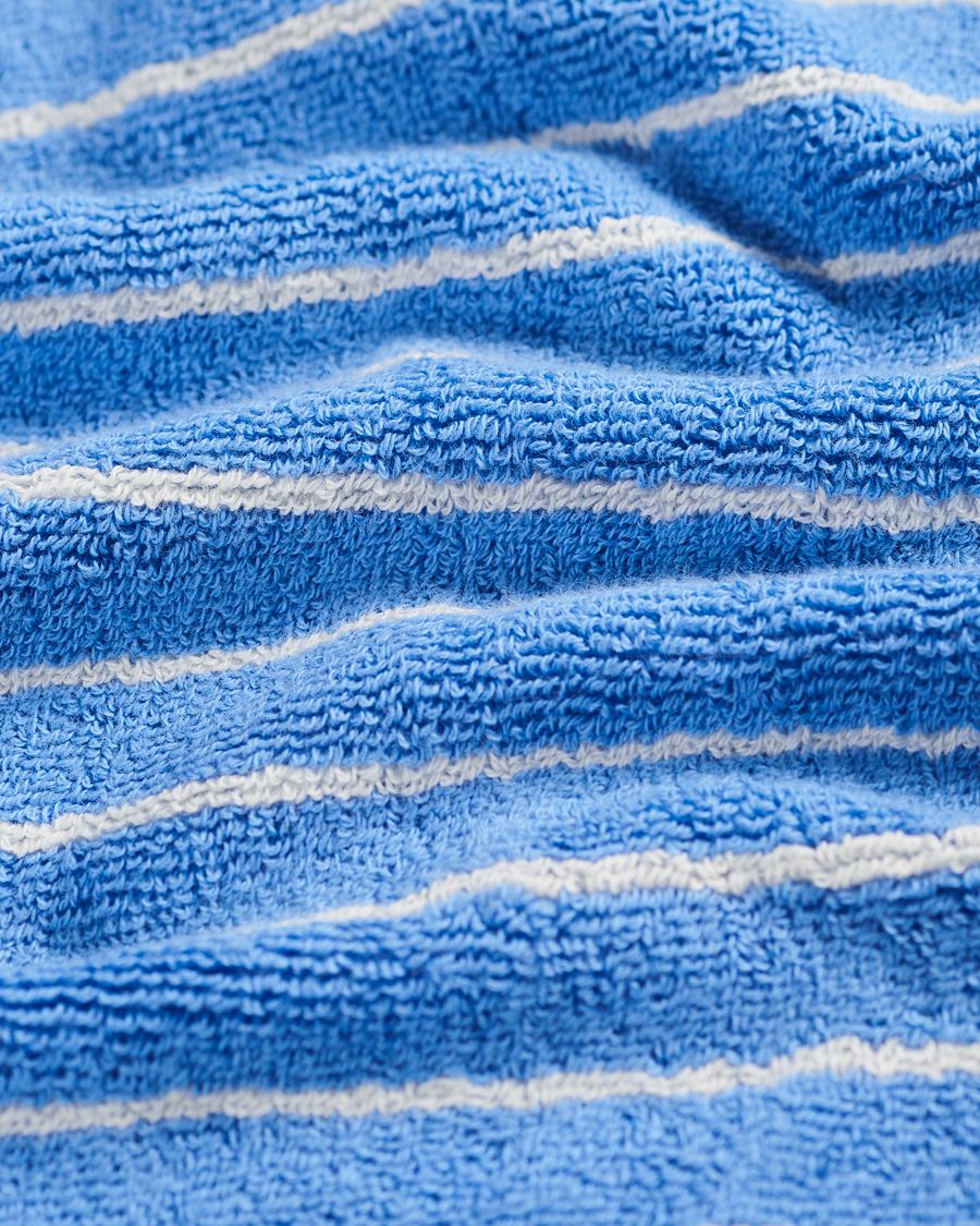 Herr | Textilier | Tekla | TeklaOrganic Terry Bath TowelClear Blue Stripes