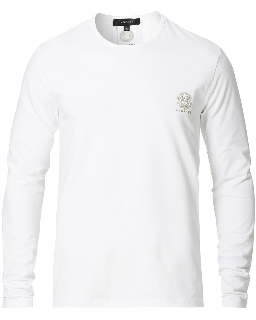Herr | T-Shirts | Versace | Medusa Long Sleeve Tee White