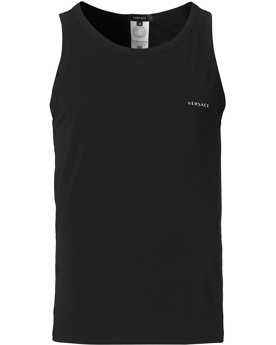 Herr | T-Shirts | Versace | Logo Tank Top Black