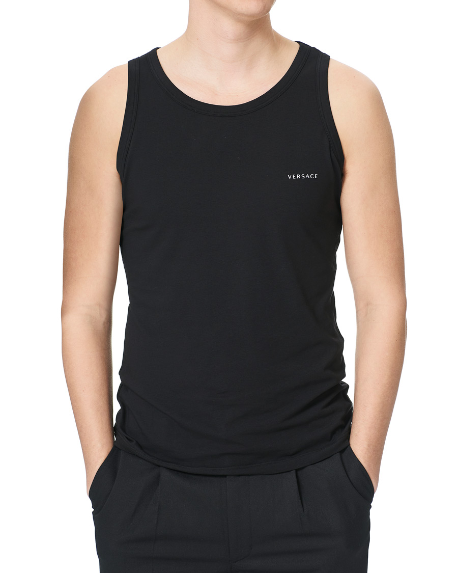 Herr | T-Shirts | Versace | Logo Tank Top Black