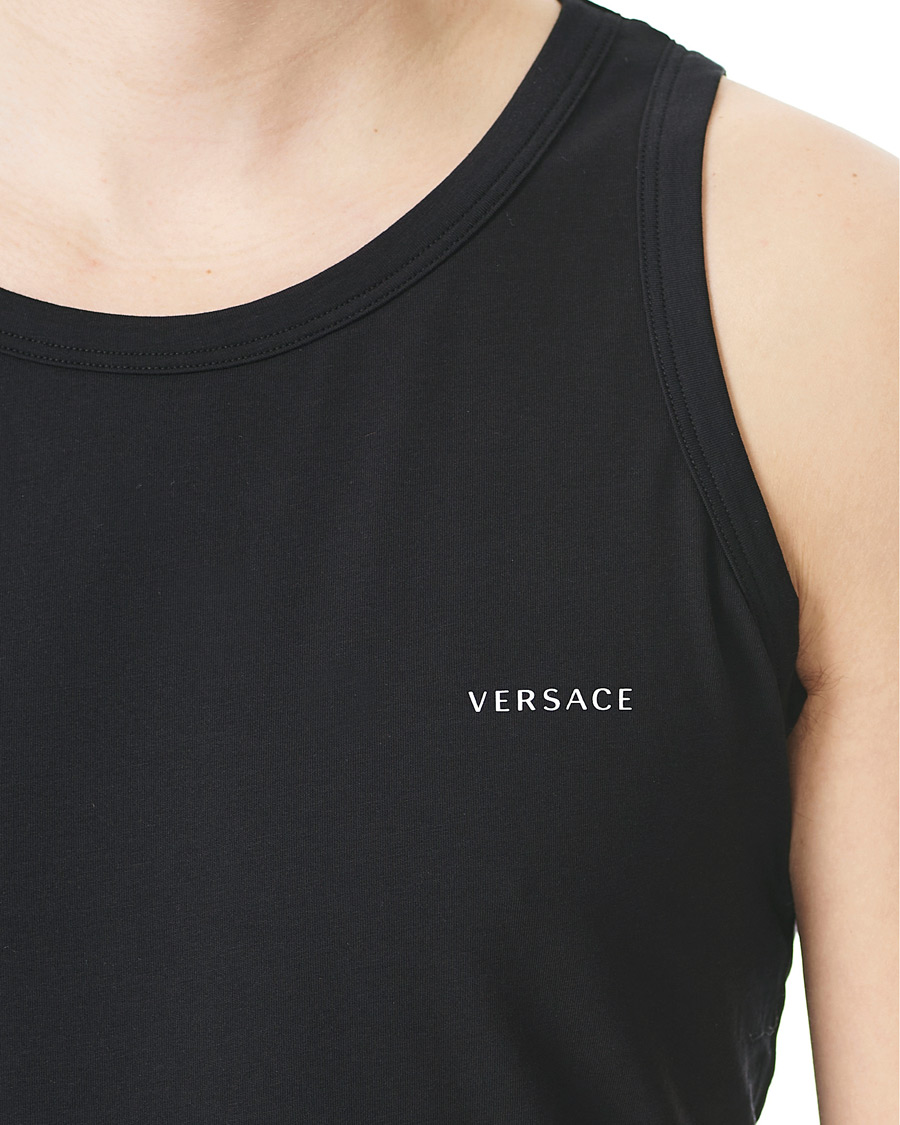 Herr | T-Shirts | Versace | Logo Tank Top Black