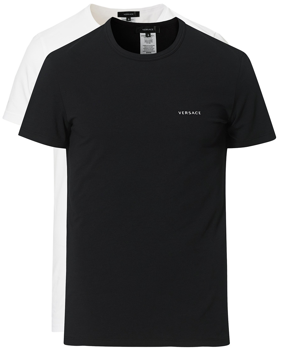 Herr | T-Shirts | Versace | 2-Pack Logo Tee Black/White