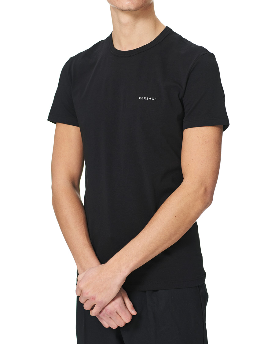 Herr | Svarta t-shirts | Versace | 2-Pack Logo Tee Black/White