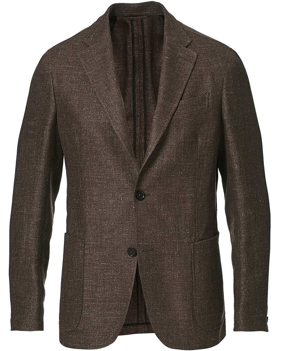 Herr | Kavajer | Ermenegildo Zegna | Wool/Linen Informale Blazer Brown Melange