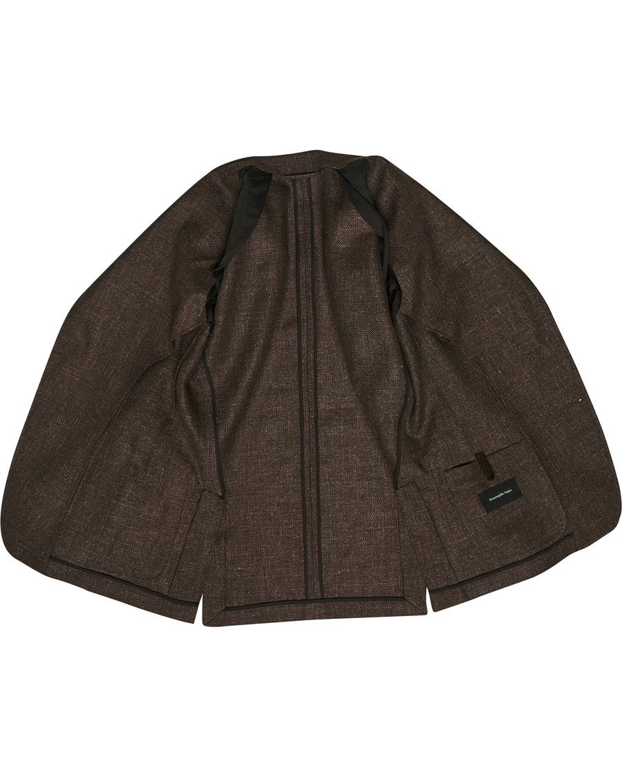 Herr | Kavajer | Ermenegildo Zegna | Wool/Linen Informale Blazer Brown Melange