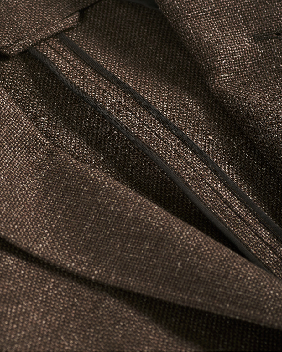 Herr | Kavajer | Ermenegildo Zegna | Wool/Linen Informale Blazer Brown Melange