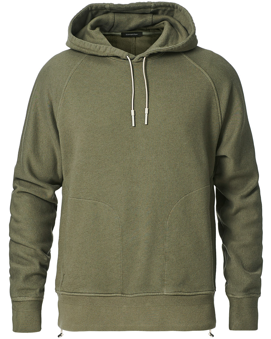 Herr | Tröjor | Ermenegildo Zegna | Cotton/Cashmere Hoodie Sage Green