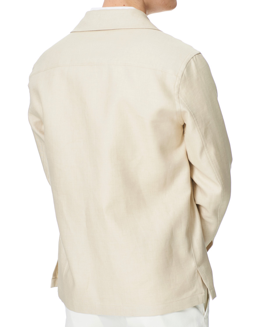 Herr | Skjortor | Ermenegildo Zegna | Linen Shirt Jacket Light Beige