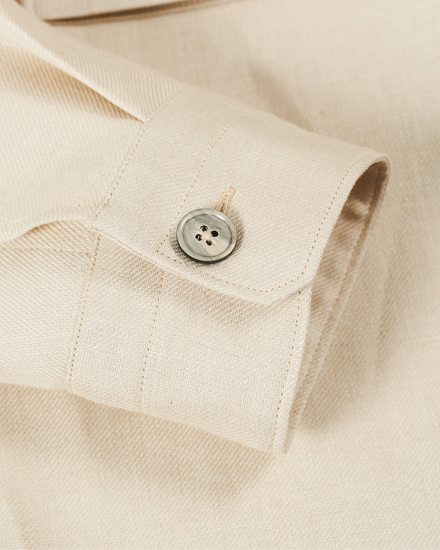 Herr | Skjortor | Ermenegildo Zegna | Linen Shirt Jacket Light Beige