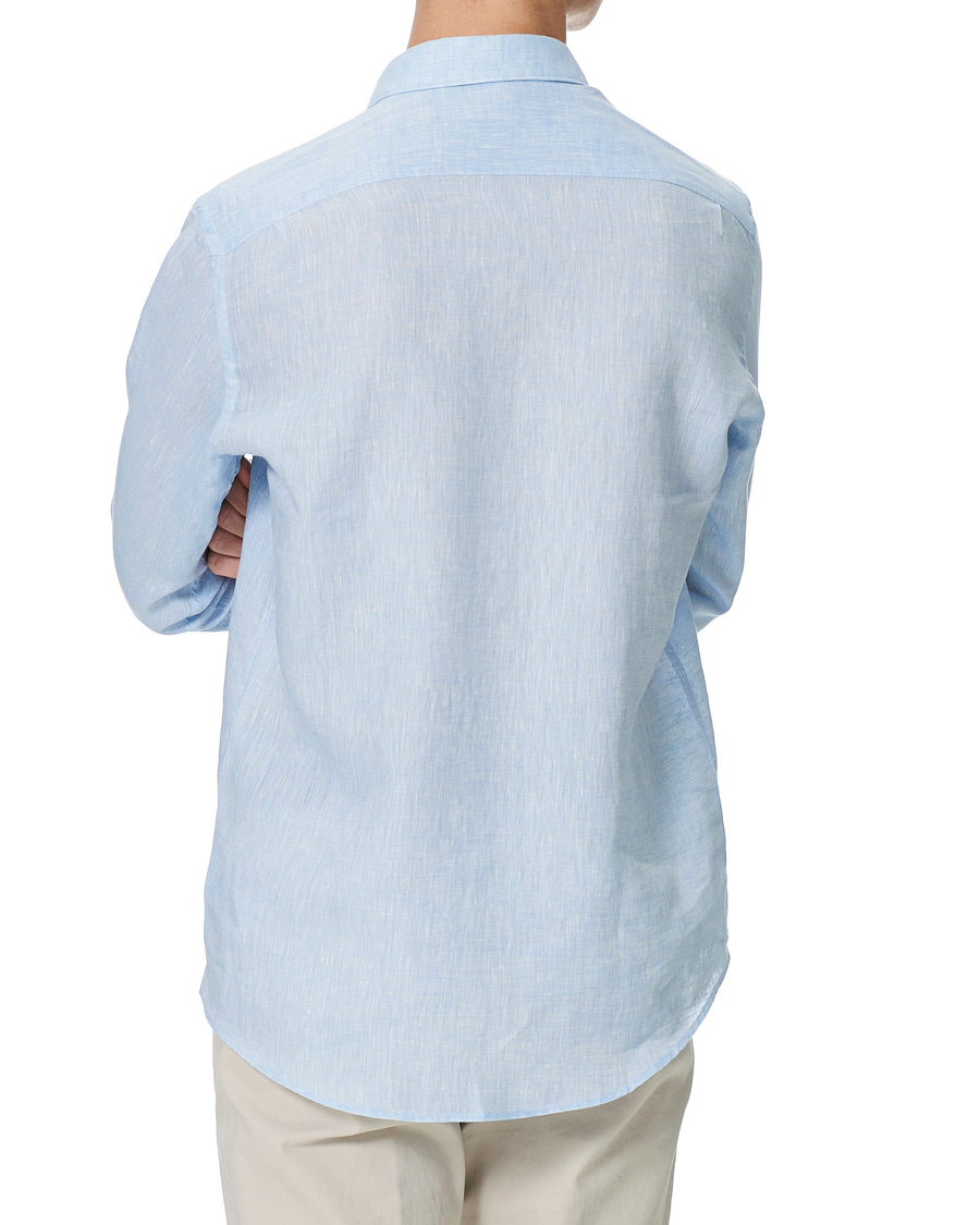 Herr | Skjortor | Ermenegildo Zegna | Slim Fit Linen Shirt Light Blue