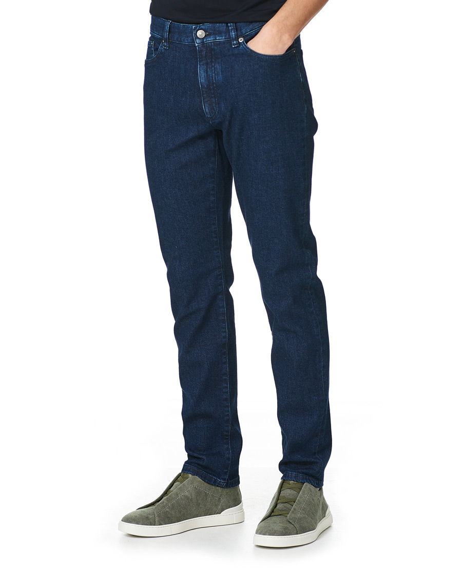 Herr | Jeans | Ermenegildo Zegna | Slim Fit Stretch Jeans Dark Indigo